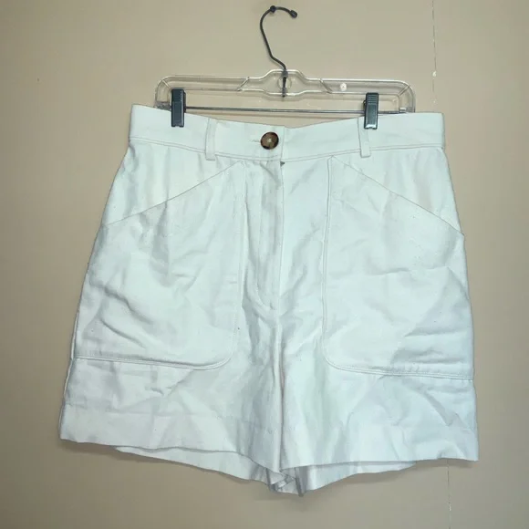 Sezane Alberello Ecru Shorts FR 42 Size 10  New - Picture 4 of 12